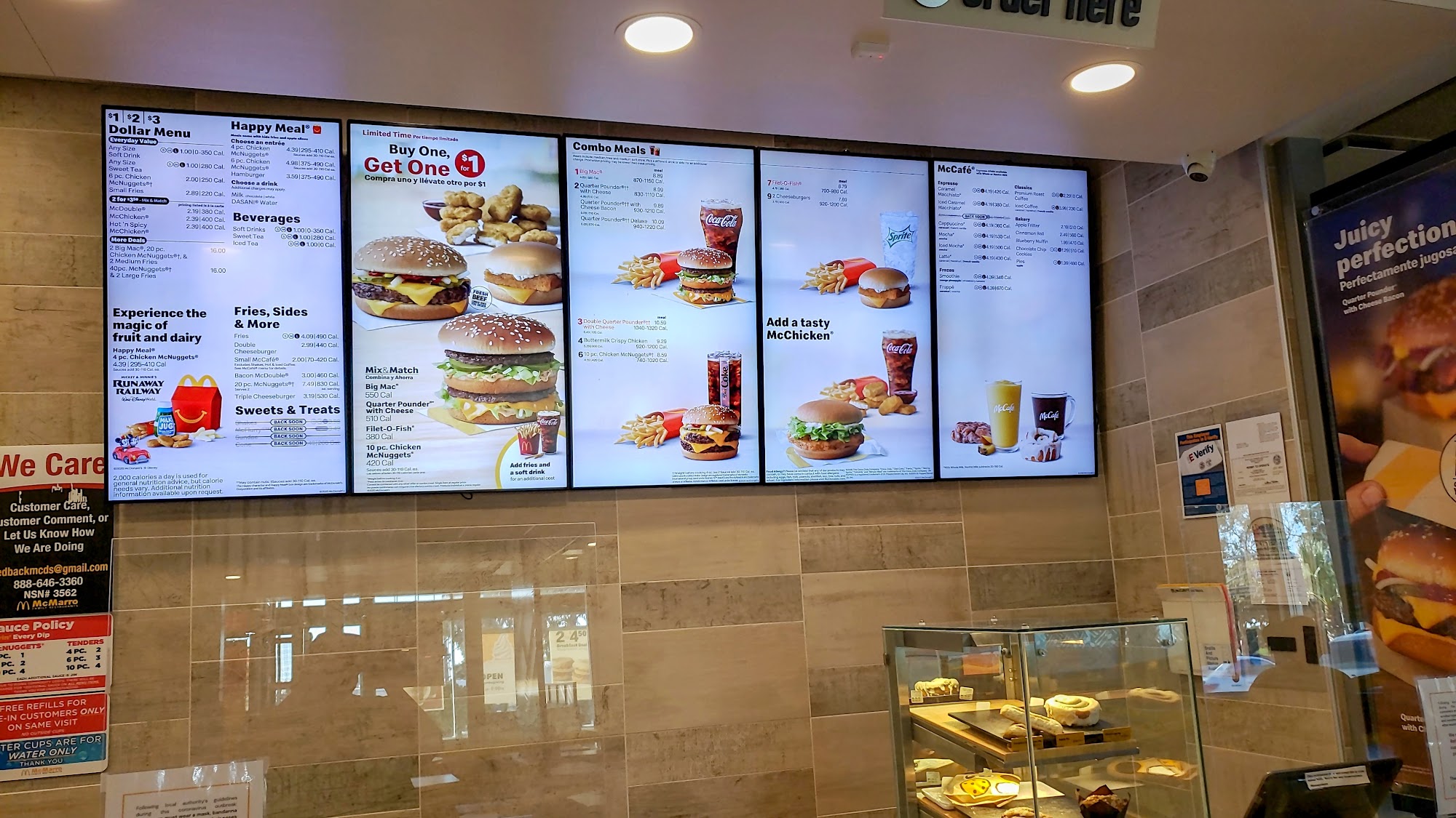 digital menu board cost restaurant café mcdonalds